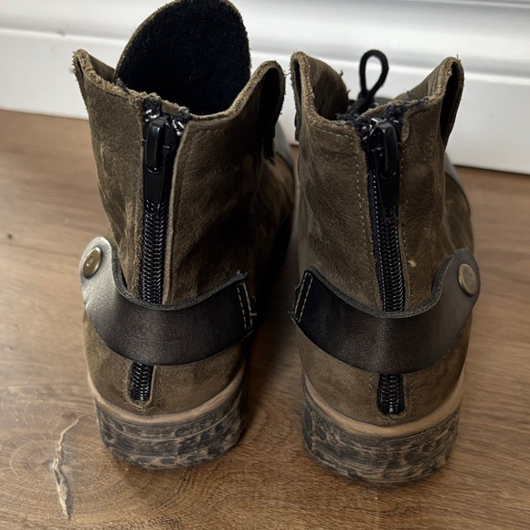 Bueno Olive Green and Black Ankle Boots 37 - Picture 6 of 9